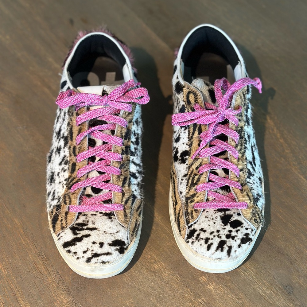 P448 | John Animal Print Sneakers Size 39 (US 8.5) MSRP $189